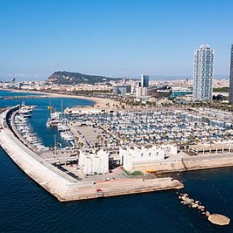 Panoramic view of the Olympic Port, on a sunny day