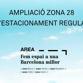 Imatge del cel indicant ampliació zona 28 d'estacionament regulat