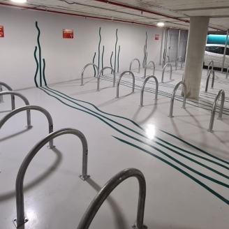 Aparcament de bicicletes de la Xarxa B:SM