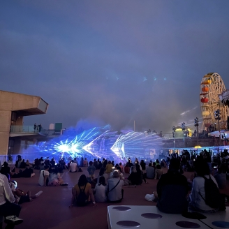 Espectacle làser al Parc d'atraccions Tibidabo