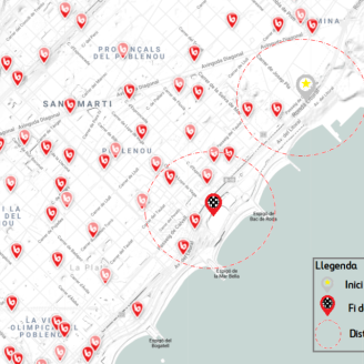 Mapa de les estacions Bicing