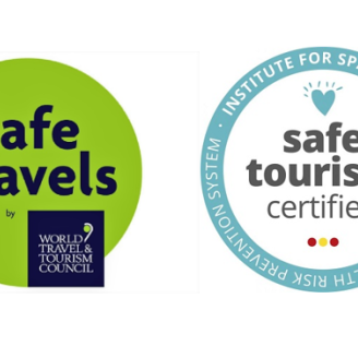 Icones dels certificats de Safe Travels i Safe Tourism