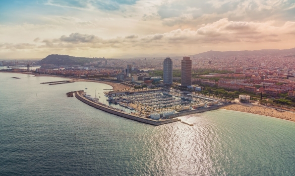 Vista panoràmica del Port Olímpic de Barcelona