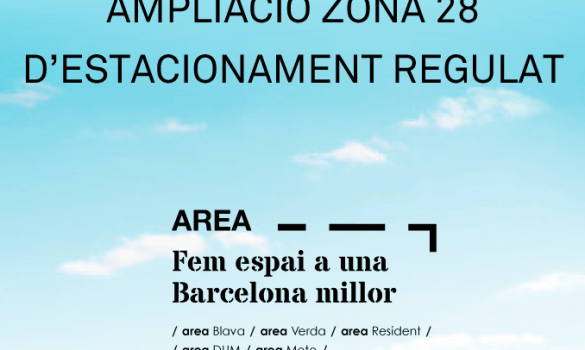 Imatge del cel indicant ampliació zona 28 d'estacionament regulat