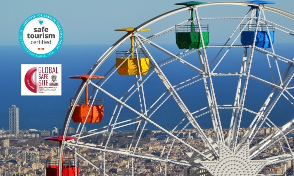 La sinia del Parc d'atraccions del Tibidabo en un dia amb sol