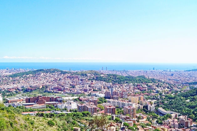 Vista panoràmica de Barcelona des de Collserola