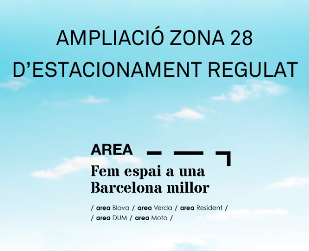 Imatge del cel indicant ampliació zona 28 d'estacionament regulat